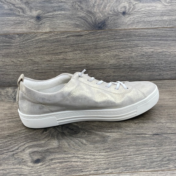 Remonte Soft Metallic Leather Lace Up Fashion Shoes Silver Women Size 41 US 9.5 - Picture 8 of 12